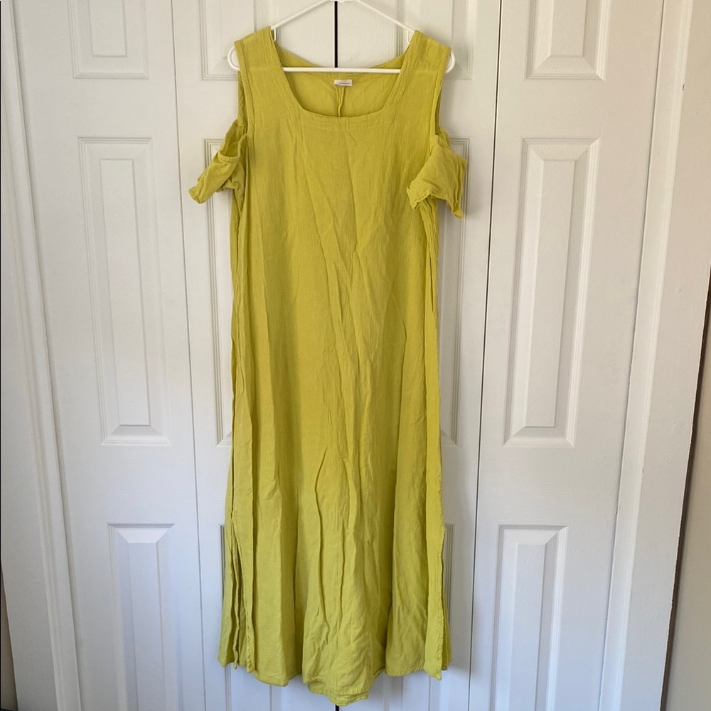 Oh My Gauze citron maxi dress